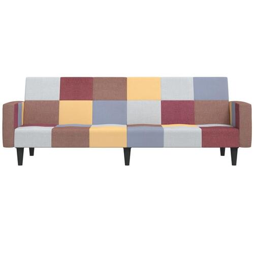 2-personers sovesofa med 2 puder stof