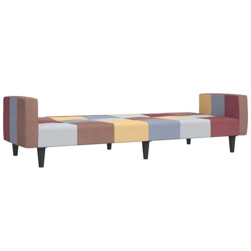 2-personers sovesofa med 2 puder stof