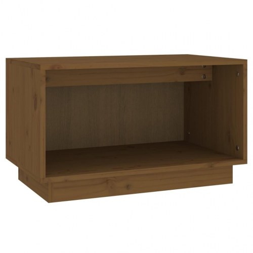 Tv-bord 60x35x35 cm massivt fyrretræ gyldenbrun