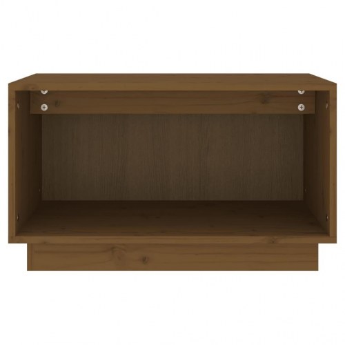 Tv-bord 60x35x35 cm massivt fyrretræ gyldenbrun