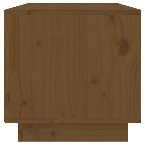 Tv-bord 60x35x35 cm massivt fyrretræ gyldenbrun