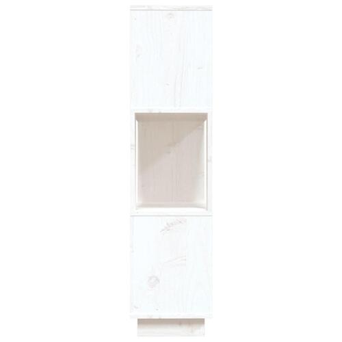 Bogreol/rumdeler 80x25x101 cm massivt fyrretræ hvid