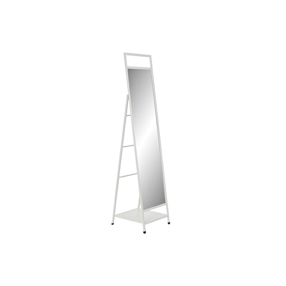 Fritstående spejl Hvid Metal Spejl Rektangulær 30 x 40 cm 39 x 40 x 160 cm