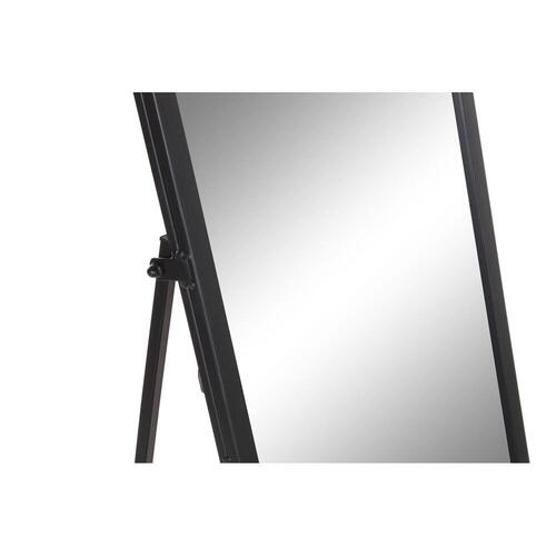 Fritstående spejl Spejl Krystal Sort Jern Loft (37 x 160 x 44 cm)