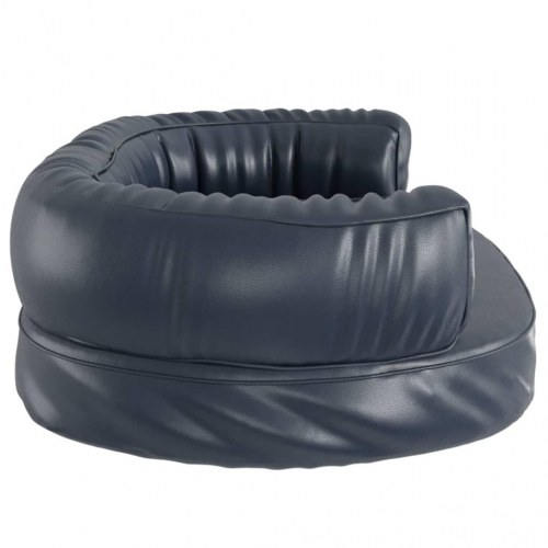 Ergonomisk hundeseng 60×42 cm - skum og kunstlæder, mørkeblå