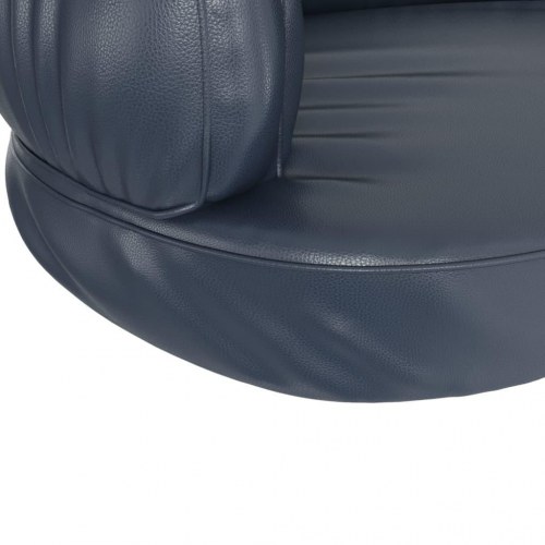 Ergonomisk hundeseng 60×42 cm - skum og kunstlæder, mørkeblå