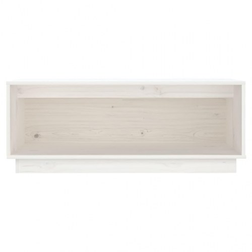 Tv-bord 90x35x35 cm massivt fyrretræ hvid