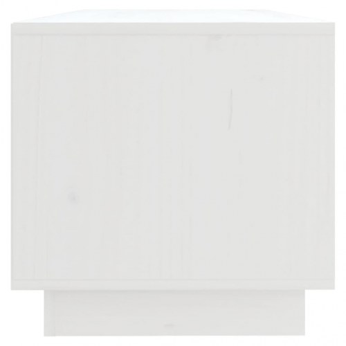 Tv-bord 90x35x35 cm massivt fyrretræ hvid