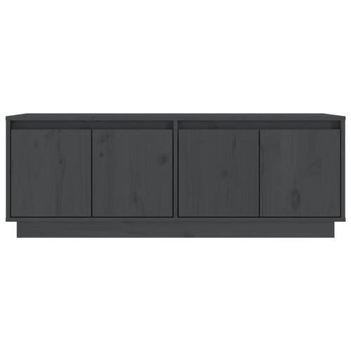 Tv-bord 110x34x40 cm massivt fyrretræ grå