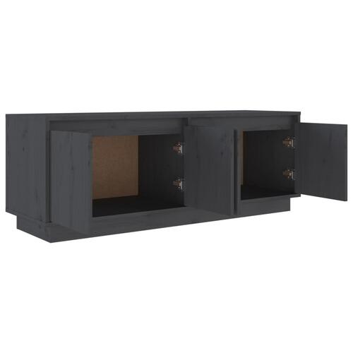 Tv-bord 110x34x40 cm massivt fyrretræ grå