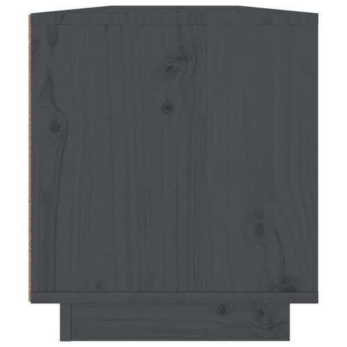 Tv-bord 110x34x40 cm massivt fyrretræ grå