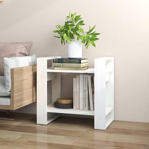 Bogreol/rumdeler 60×35×57 cm i massivt fyrretræ - hvid