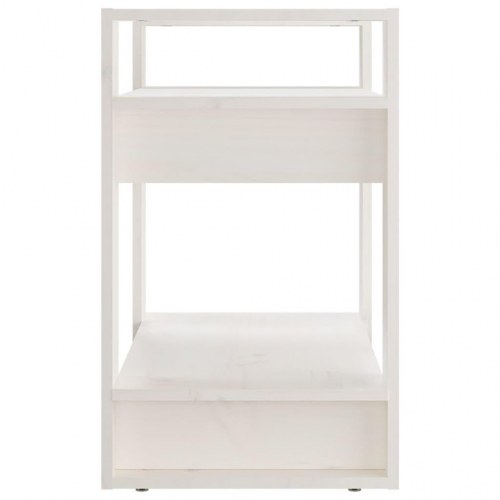 Bogreol/rumdeler 60×35×57 cm i massivt fyrretræ - hvid