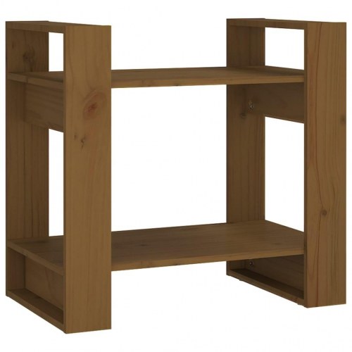 Bogreol/rumdeler i massivt fyrretræ - 60 × 35 × 57 cm, gyldenbrun