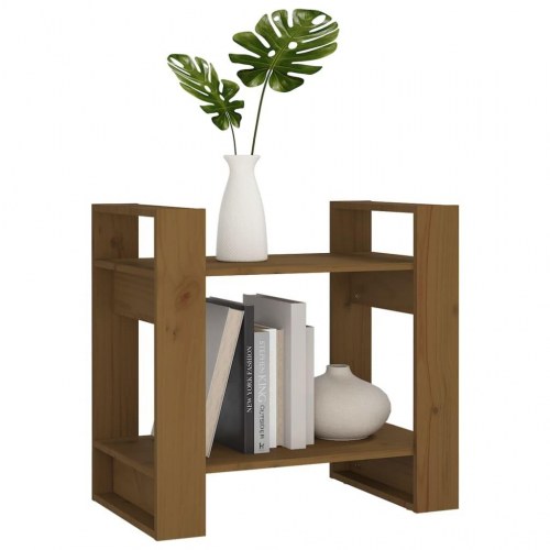 Bogreol/rumdeler i massivt fyrretræ - 60 × 35 × 57 cm, gyldenbrun