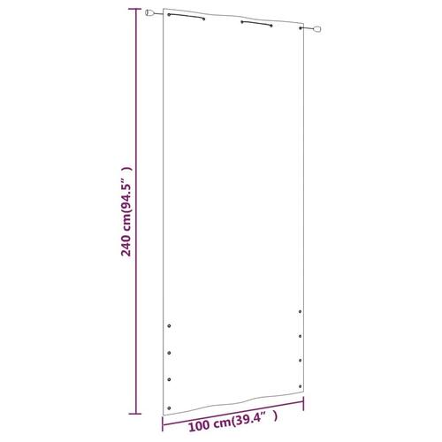 Altanafskærmning 100x240 cm oxfordstof brun