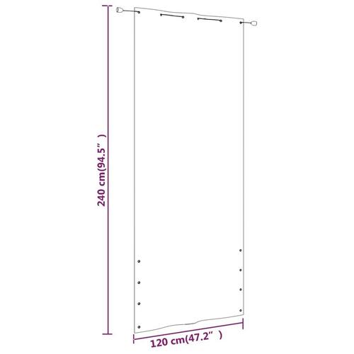 Altanafskærmning Oxfordstof 120x240 cm antracit og hvid