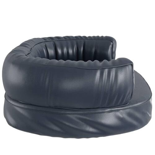 Ergonomisk hundeseng 75x53 cm skum og kunstlæder mørkeblå