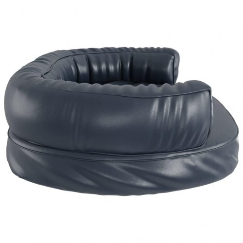 Ergonomisk hundeseng 88×65 cm - skum og kunstlæder, mørkeblå