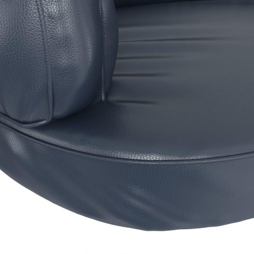 Ergonomisk hundeseng 88×65 cm - skum og kunstlæder, mørkeblå
