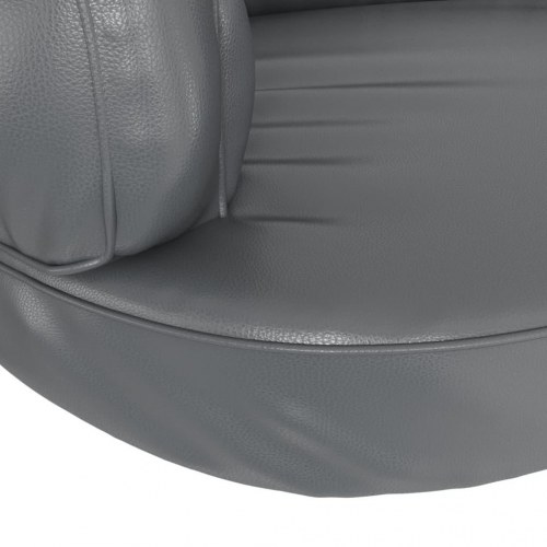 Ergonomisk hundeseng 88x65 cm skum og kunstlæder grå