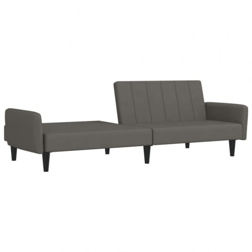 2-personers sovesofa fløjl mørkegrå