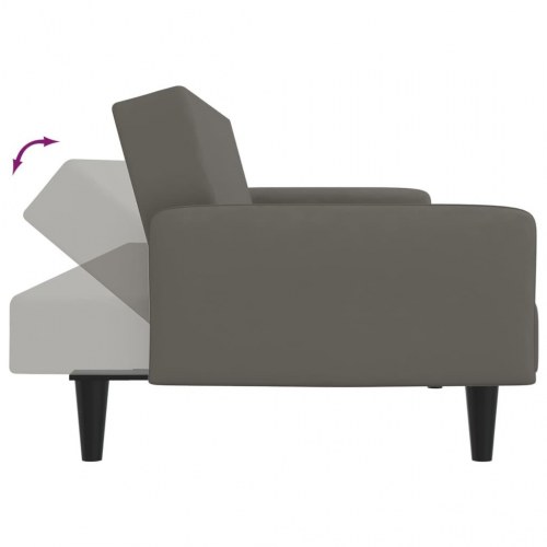 2-personers sovesofa fløjl mørkegrå