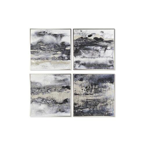Maleri 79 x 2,5 x 79 cm Abstrakt Moderne (4 Dele)