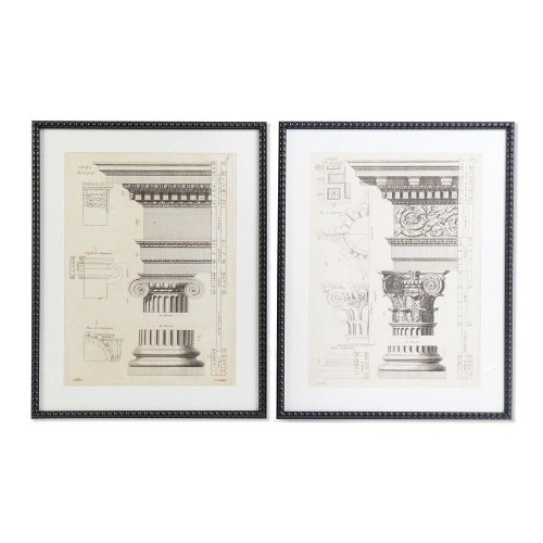 Maleri - Krystal, polystyren ramme, 60 × 3 × 76 cm (sort/beige)