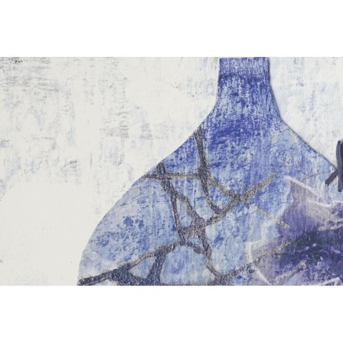 Lærredsmaleri - Vasemotiv, blå/hvid, 52,2 × 4,5 × 73 cm
