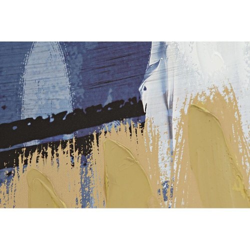 Lærredsmaleri - moderne, blå/grå/guld, 103,5 × 4,5 × 144 cm