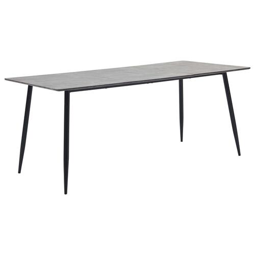 Spisebordssæt 11 dele kunstlæder grå