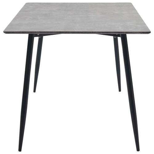Spisebordssæt 11 dele kunstlæder grå