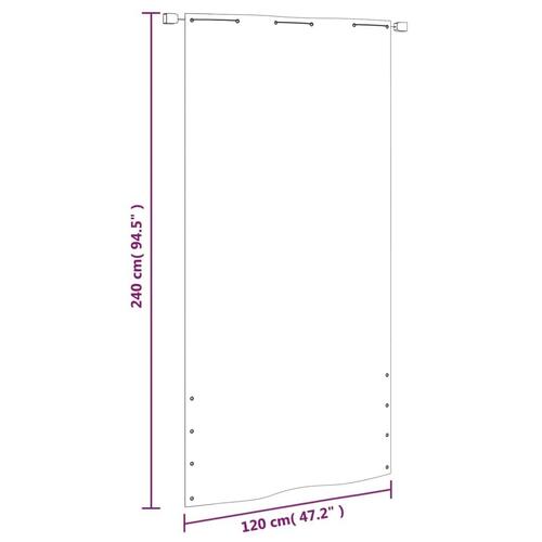 Altanafskærmning Oxfordstof 120x240 cm cremefarvet