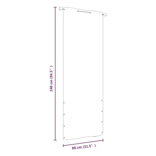 Altanafskærmning 80x240 cm oxfordstof rød