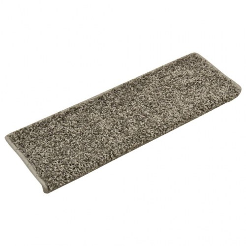 Trappemåtter 10 stk. - 65×21×4 cm - grå, rektangulær kant