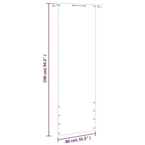 Altanafskærmning 80x240 cm oxfordstof hvid