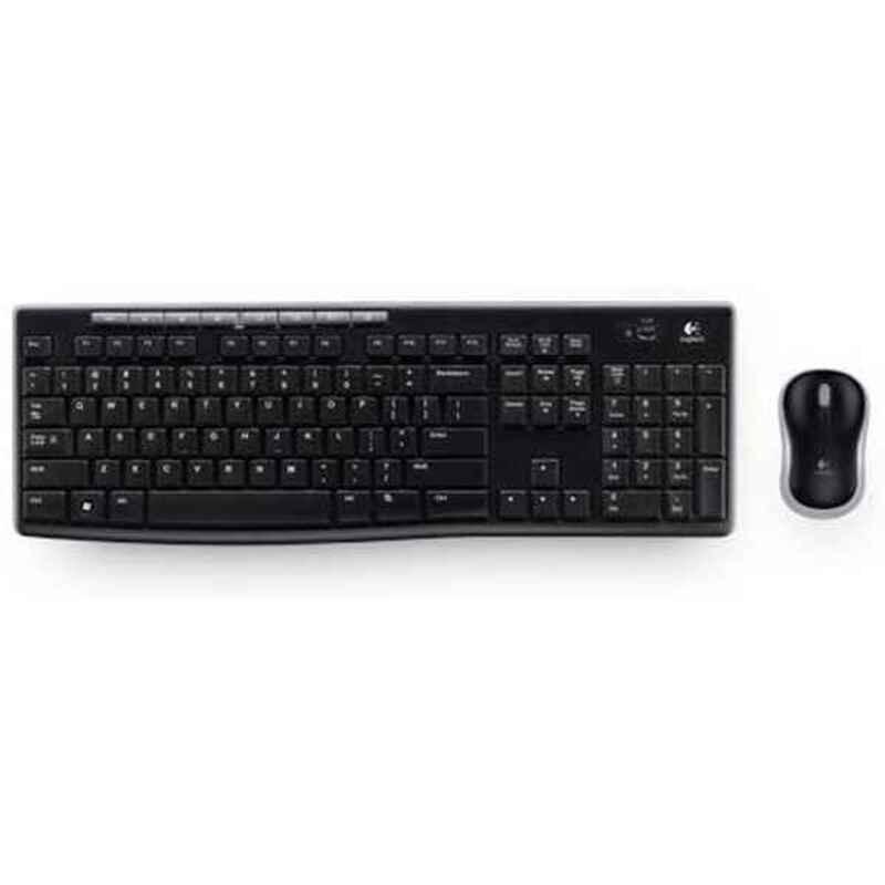 Mus Og Tastatur Logitech Lgt Mk270 Us Sort Engelsk Eeuu Qwerty Qwerty Us