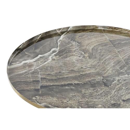 Sofabord Brun Aluminium Marmor (51 x 51 x 51 cm)
