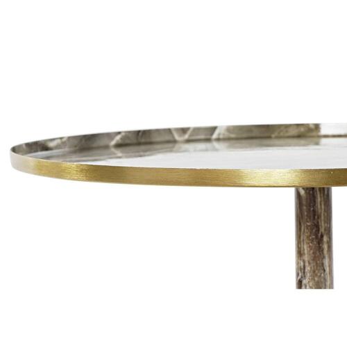 Sofabord Brun Aluminium Marmor (51 x 51 x 51 cm)
