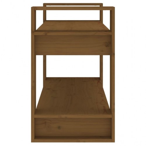 Bogreol/rumdeler i massivt fyrretræ - 80×35×56,5 cm, gyldenbrun