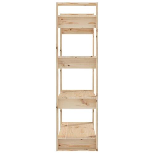 Bogreol/rumdeler 80x35x125 cm massivt fyrretræ