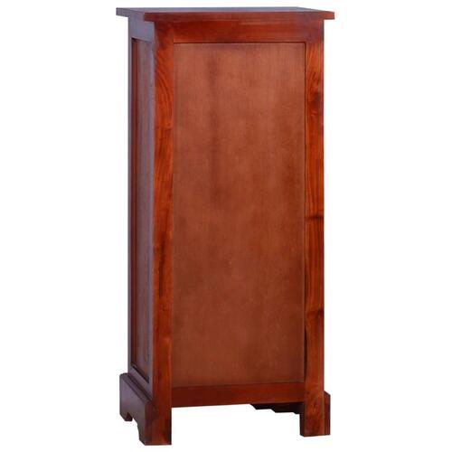 Kommode 45x35x100 cm massivt mahognitræ klassisk brun