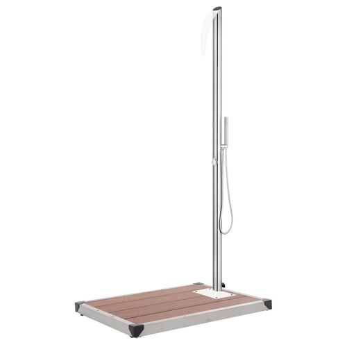 Havebruser med brun bund 225 cm rustfrit stål