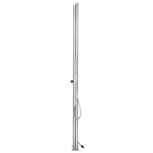 Havebruser med brun bund 225 cm rustfrit stål