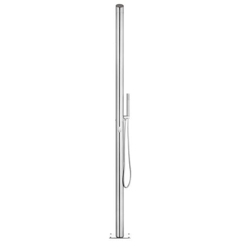 Havebruser med brun bund 225 cm rustfrit stål