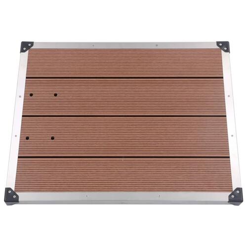 Havebruser med brun bund 225 cm rustfrit stål
