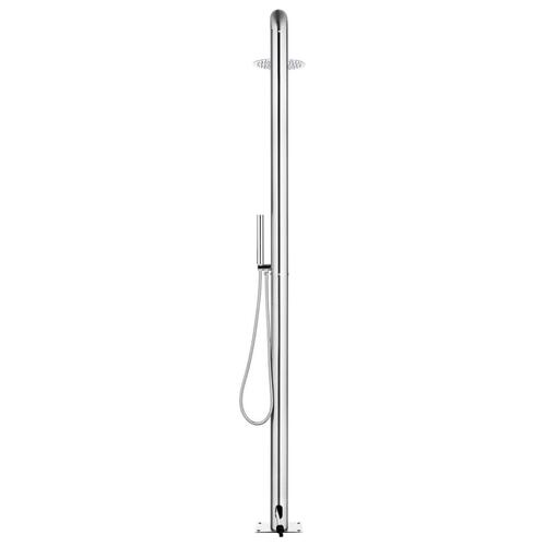Havebruser med grå bund 230 cm rustfrit stål