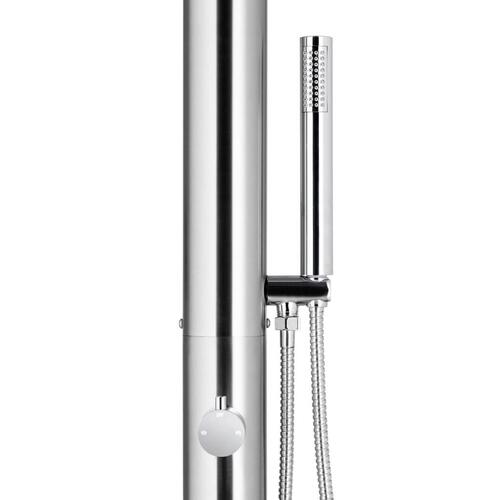 Havebruser med brun bund 230 cm rustfrit stål