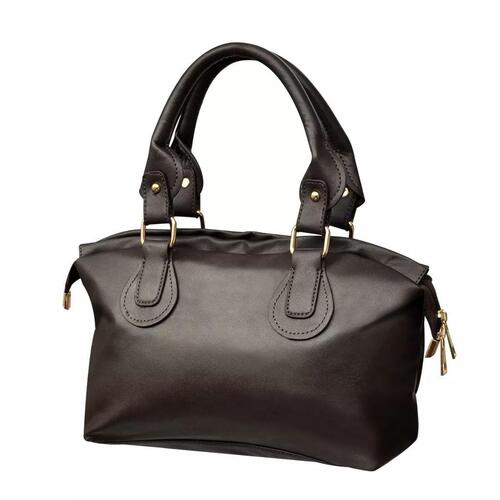Mørkebrun håndtaske